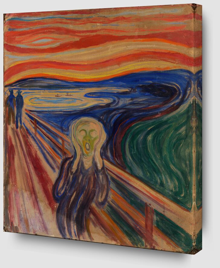Le Cri - Edvard Munch de AUX BEAUX-ARTS Zoom Alu Dibond Image