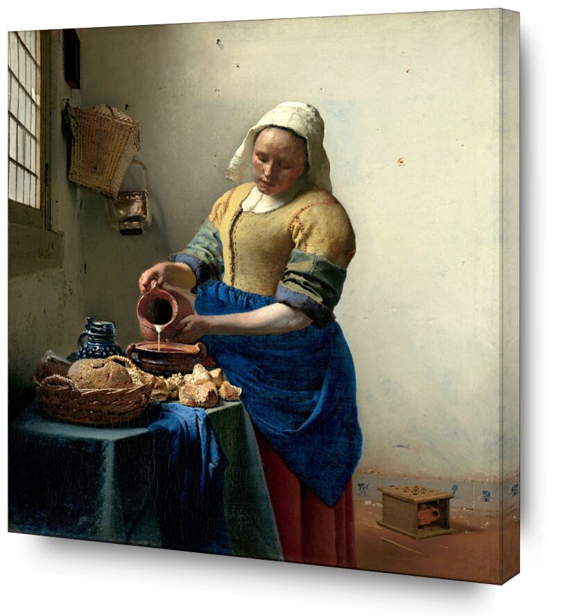 Das Milchmädchen - Johannes Vermeer von Bildende Kunst, Prodi Art, Johannes Vermeer, Kochen, Lebensmittel, Melkerin, Milch, Kochen, Schmerzen