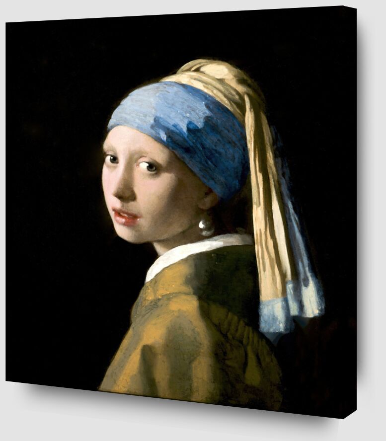La Jeune Fille à la Perle - Johannes Vermeer de AUX BEAUX-ARTS Zoom Alu Dibond Image