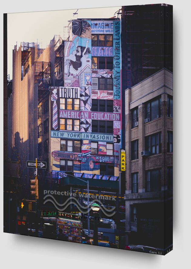 New-York Street de Caro Li Zoom Alu Dibond Image