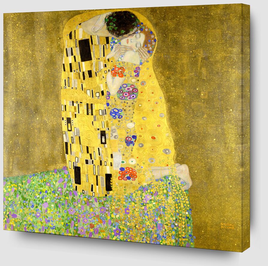 Le baiser - Gustav Klimt de Beaux-arts Zoom Alu Dibond Image