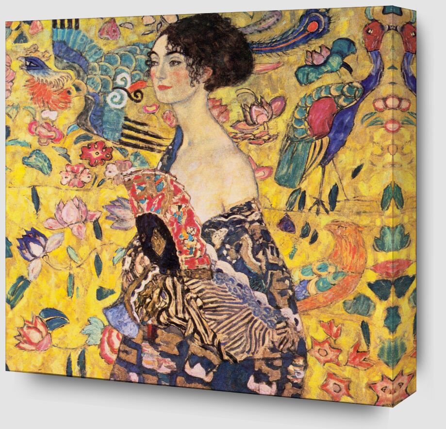 The Lady with a Fan - Gustav Klimt from Fine Art Zoom Alu Dibond Image