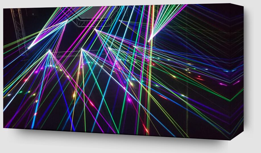 The laser show from Pierre Gaultier Zoom Alu Dibond Image