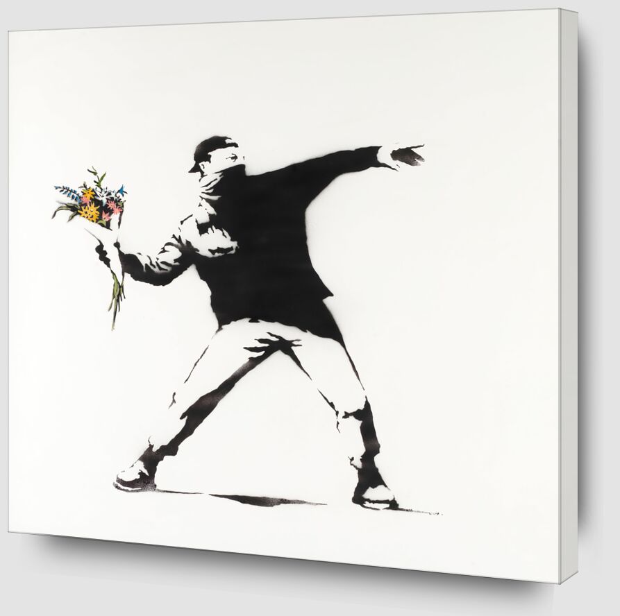 Love Is in the Air - BANKSY from AUX BEAUX-ARTS Zoom Alu Dibond Image