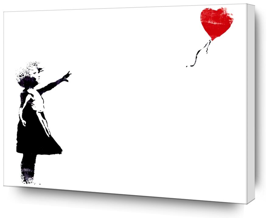 Heart Balloon - BANKSY von Bildende Kunst, Prodi Art, banksy, Ballon, Herz, Mädchen, Straßenkunst, Graffiti, gemalt