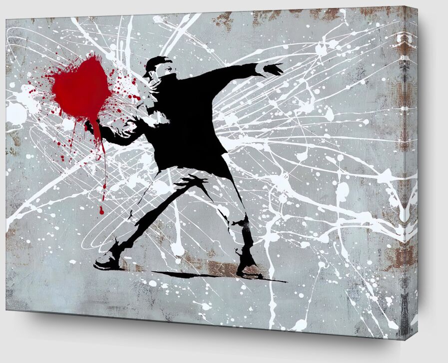 Painted heart Thrower - BANKSY from AUX BEAUX-ARTS Zoom Alu Dibond Image