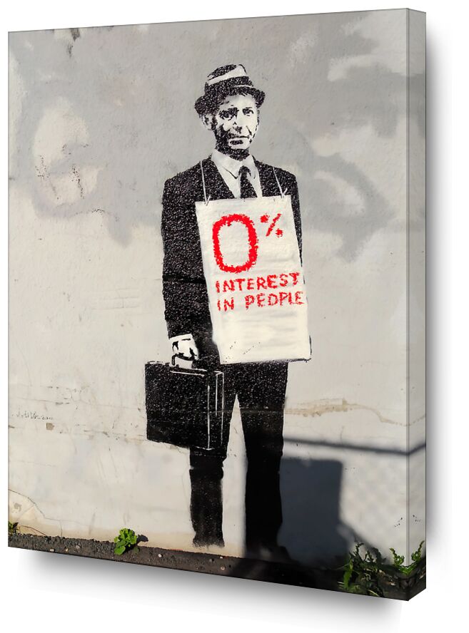 0% Interest - BANKSY from AUX BEAUX-ARTS, Prodi Art, banksy, people, graffiti, job, worker