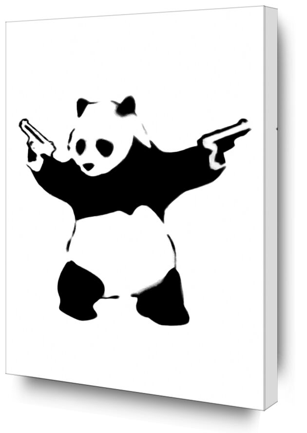 Pandamonium von Bildende Kunst, Prodi Art, Rebellion, bewaffnet, Panda, Straßenkunst, banksy
