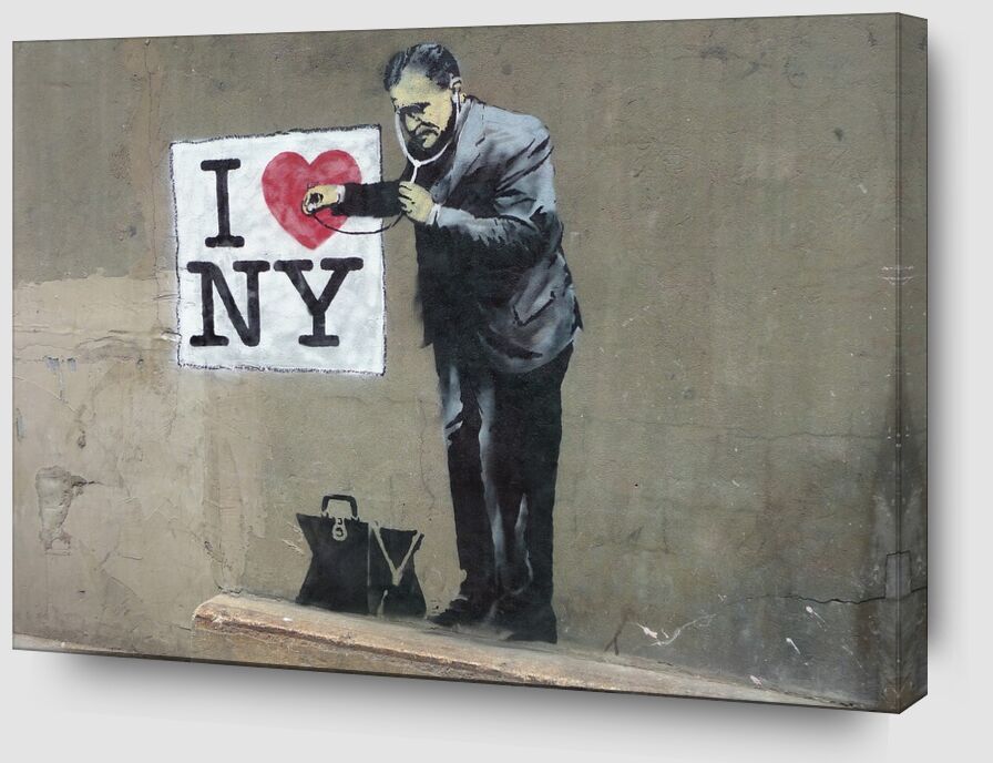 I Love NY - BANKSY from AUX BEAUX-ARTS Zoom Alu Dibond Image
