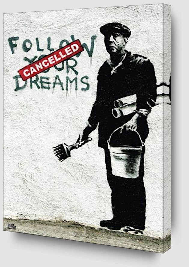 Follow Your Dreams - BANKSY von Bildende Kunst Zoom Alu Dibond Image