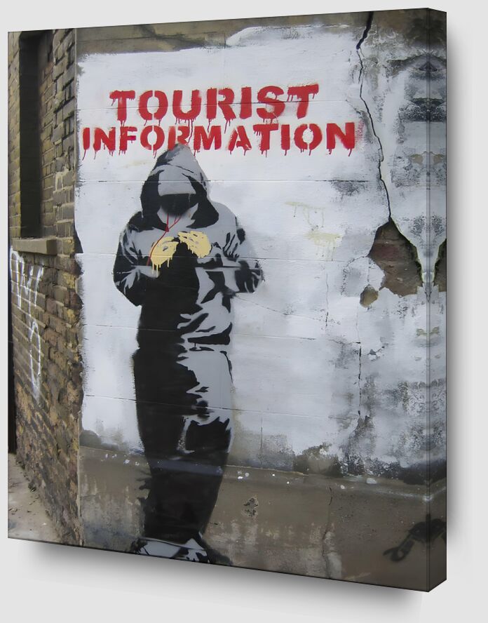 Tourist Information - BANKSY von Bildende Kunst Zoom Alu Dibond Image