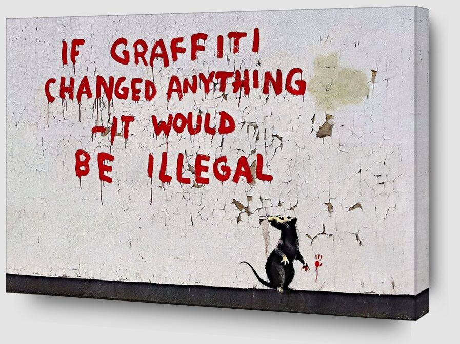 If Graffiti changed anything - BANKSY von Bildende Kunst Zoom Alu Dibond Image