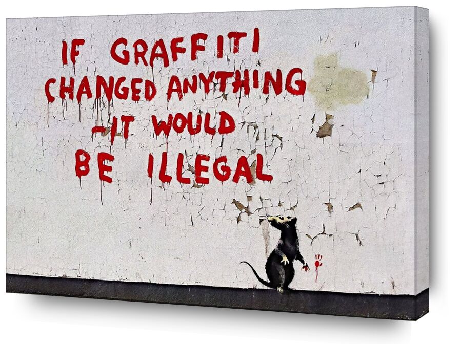 If Graffiti changed anything - BANKSY von Bildende Kunst, Prodi Art, banksy, Straßenkunst, Ratte, Graffiti