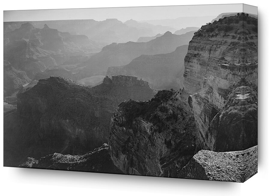 Vue sur le "Grand Canyon National Park" en Arizona - Ansel Adams from Fine Art, Prodi Art, valley, mountains, black-and-white, view, landscape