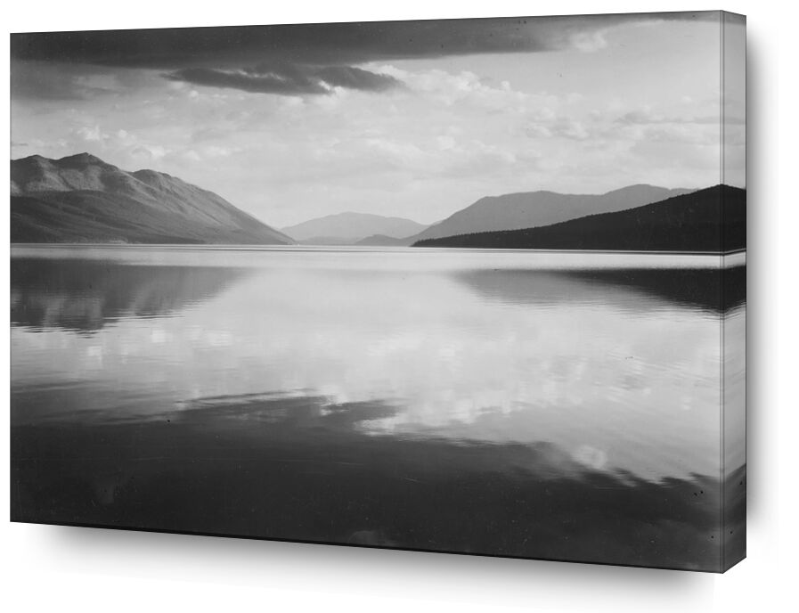 Evening McDonald Lake Glacier National Park desde Bellas artes, Prodi Art, ANSEL ADAMS, parque, lago, blanco y negro, EE.UU.