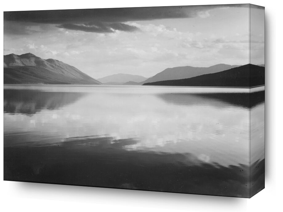 Evening McDonald Lake Glacier National Park - ANSEL ADAMS from Fine Art, Prodi Art, ANSEL ADAMS, park, lake, black White, USA