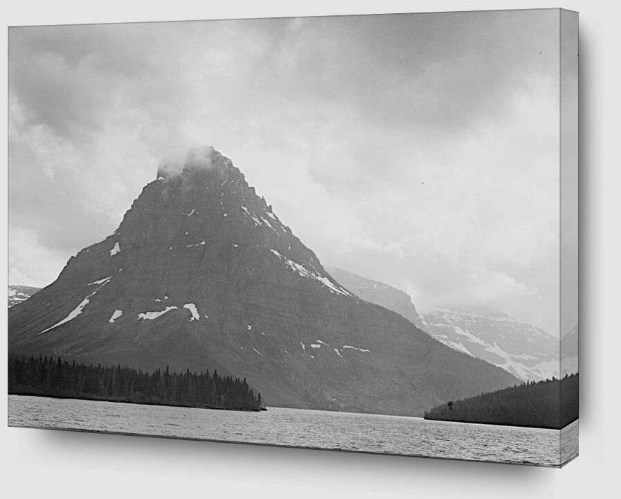 High Lone Mountain Peak Lake In Foreground - Ansel Adams von Bildende Kunst Zoom Alu Dibond Image