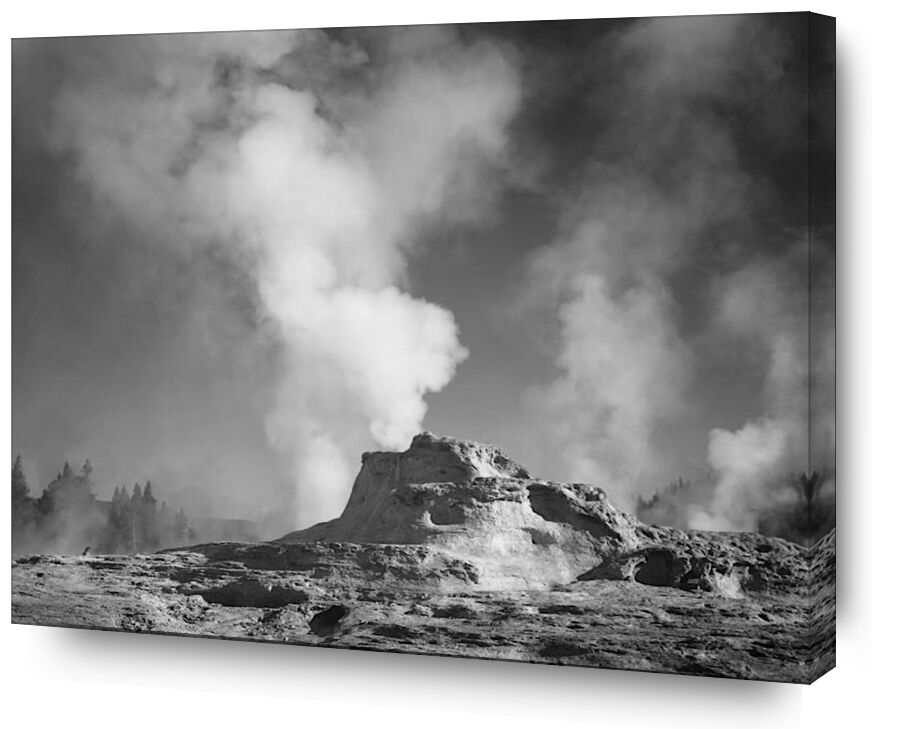 Castle Geyser Cove, Yellowstone - Ansel Adams von Bildende Kunst, Prodi Art, ANSEL ADAMS, Yellowstone, Vulkan, Geysir