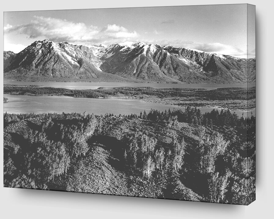 Grand Teton, Parc national du Wyoming - Ansel Adams de Beaux-arts Zoom Alu Dibond Image