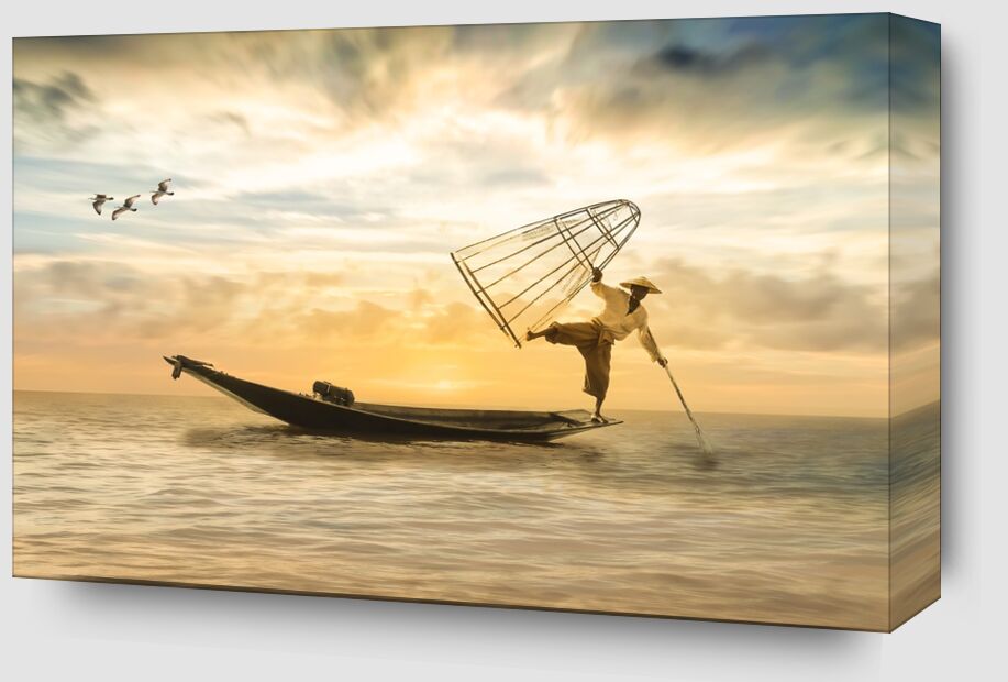 The fisherman from Pierre Gaultier Zoom Alu Dibond Image