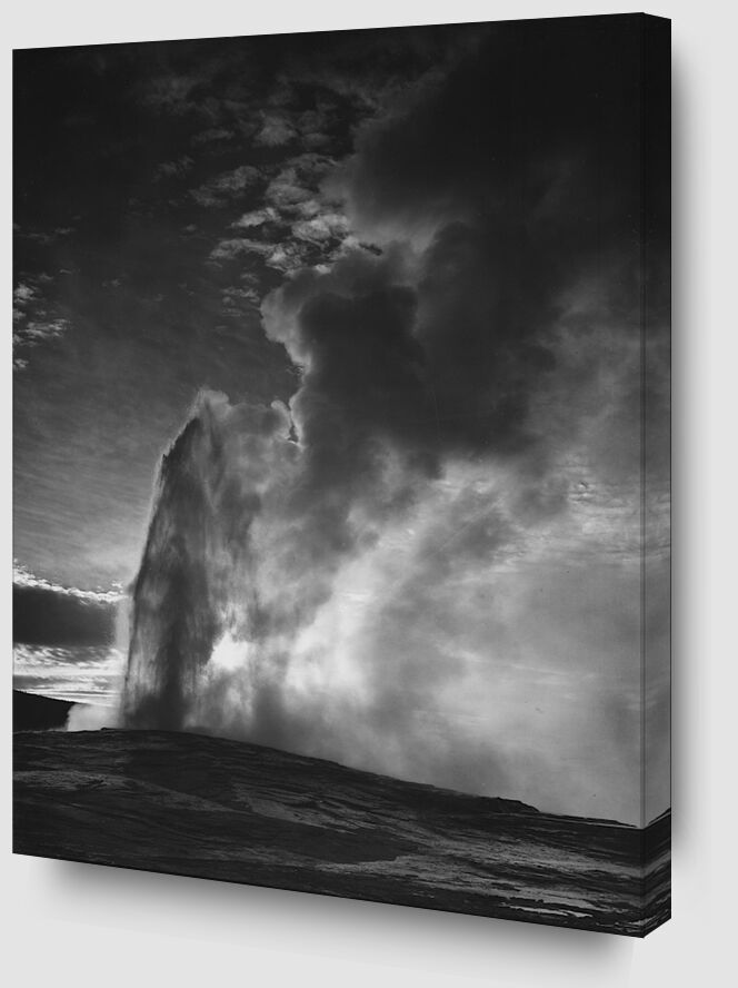 Old Faithful Geyser Yellowstone National Park - Ansel Adams from AUX BEAUX-ARTS Zoom Alu Dibond Image
