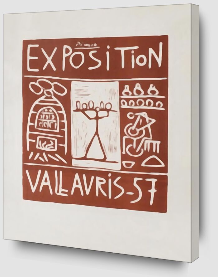 Affiche 1957 - Exposition Vallauris - Picasso de Beaux-arts Zoom Alu Dibond Image