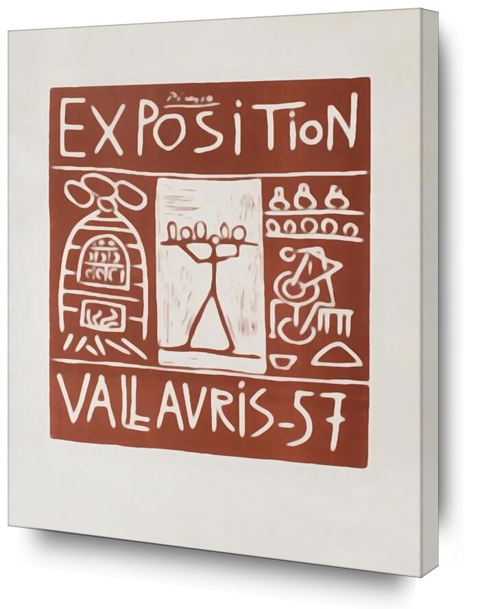 Affiche 1957 - Exposition Vallauris - Picasso de Beaux-arts, Prodi Art, affiche exposition, picasso