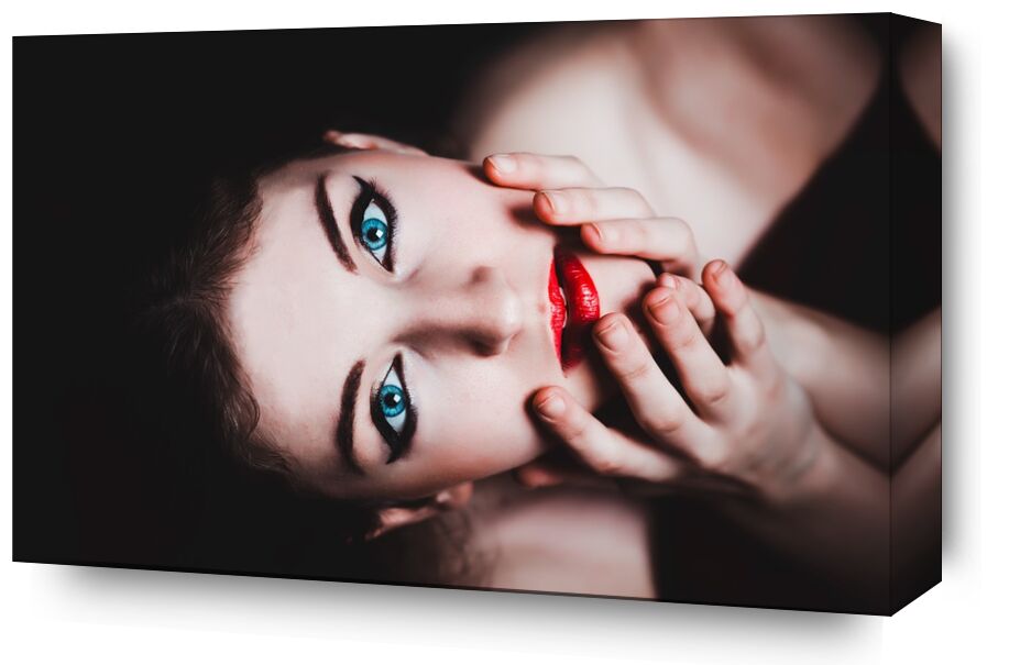 Stunning look from Pierre Gaultier, Prodi Art, blue eyes, woman, female, makeup, model, lipstick, sensual, touch, cute, deep, studio, unique, beautiful, sexy, erotic, beauty, fashion, face