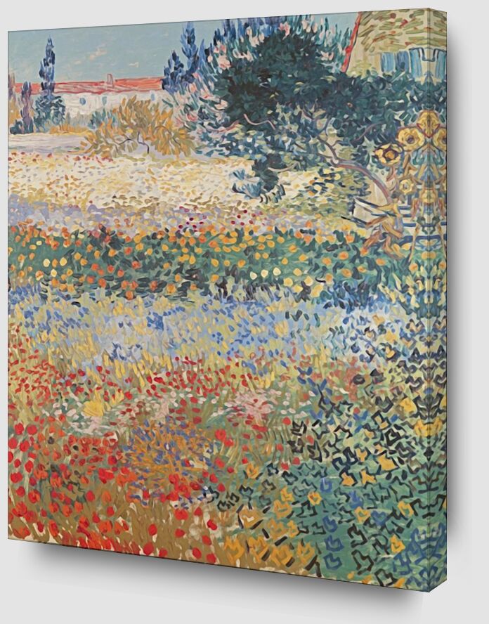 Jardin en Fleurs à Arles - Van Gogh de Beaux-arts Zoom Alu Dibond Image