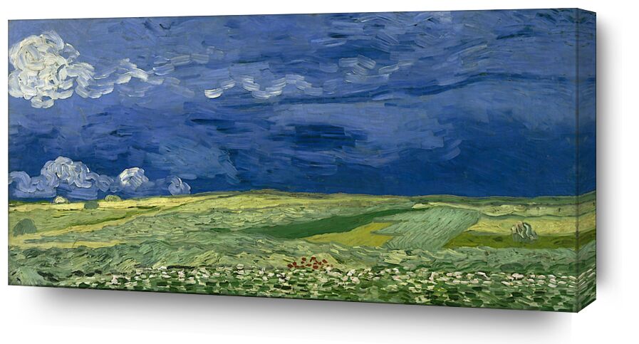 Wheatfield under Thunderclouds desde Bellas artes, Prodi Art, Van gogh, nube, pintura, abstracto, tormenta