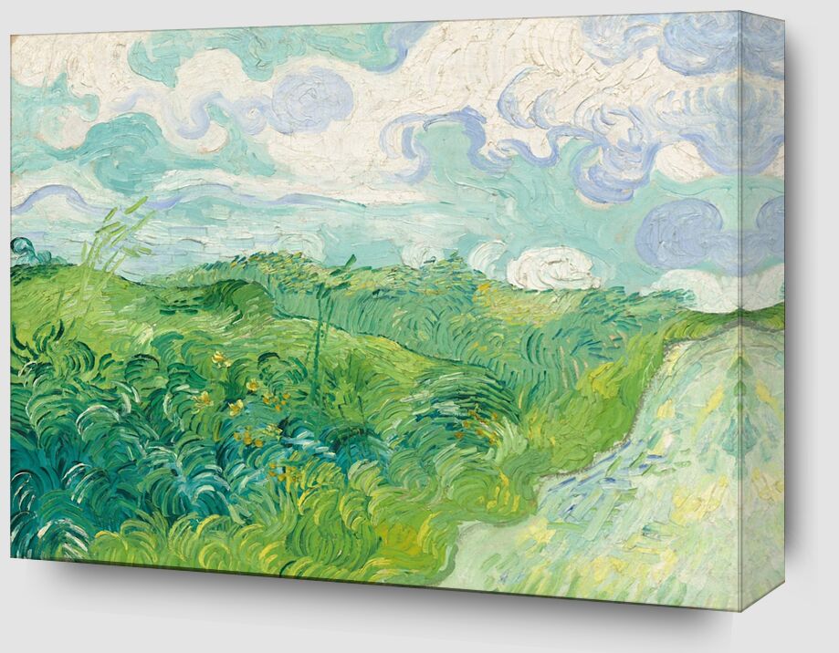 Green Wheat Fields, Auvers - Van Gogh from Fine Art Zoom Alu Dibond Image