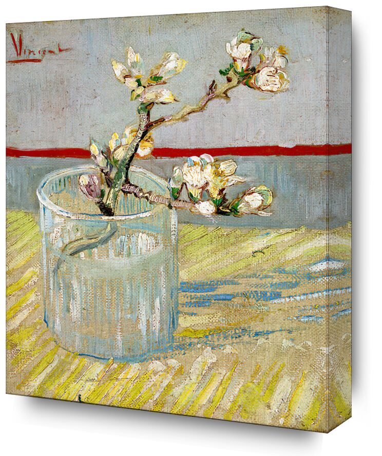 Blossoming Almond Branch in a Glass - Van Gogh from Fine Art, Prodi Art, almond, almond, branch, painting, Van gogh