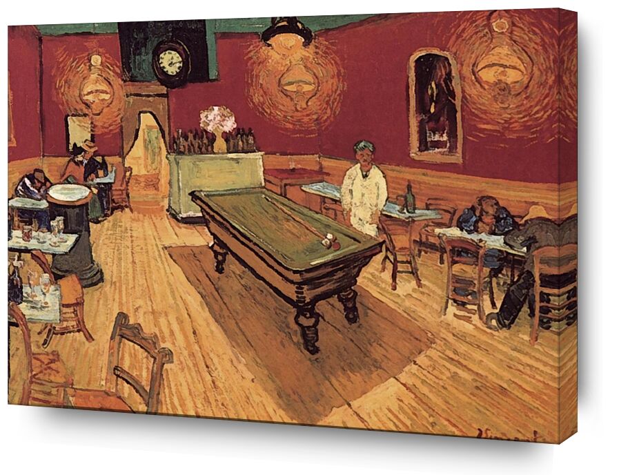 Night Cafe - Van Gogh from AUX BEAUX-ARTS, Prodi Art, Van gogh, painting, coffee, billiards