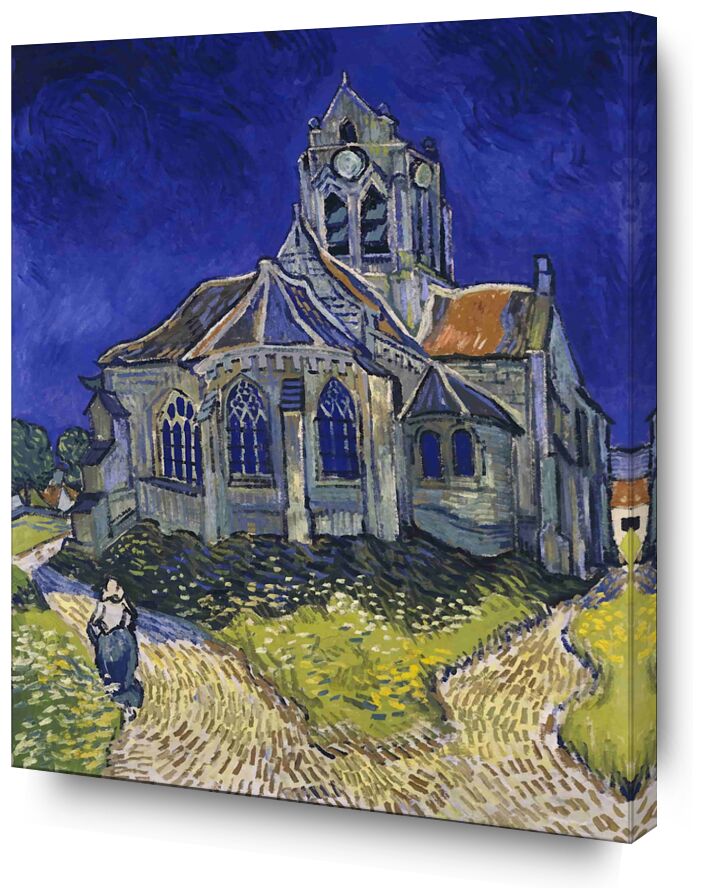 Auvers - Van Gogh from AUX BEAUX-ARTS, Prodi Art, Van gogh, church, painting, House, sky