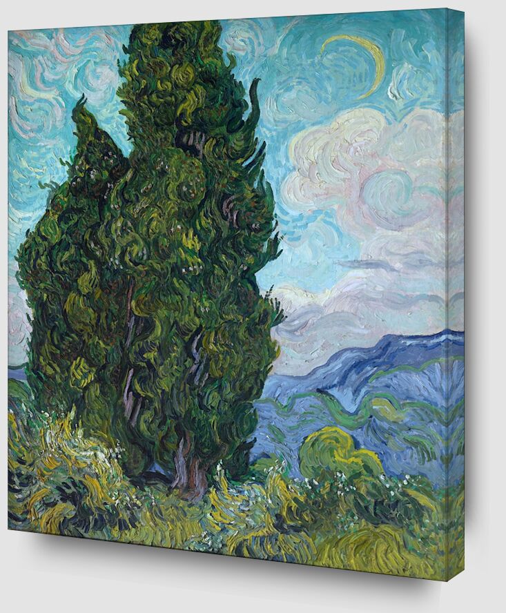 Cyprès - Van Gogh de Beaux-arts Zoom Alu Dibond Image