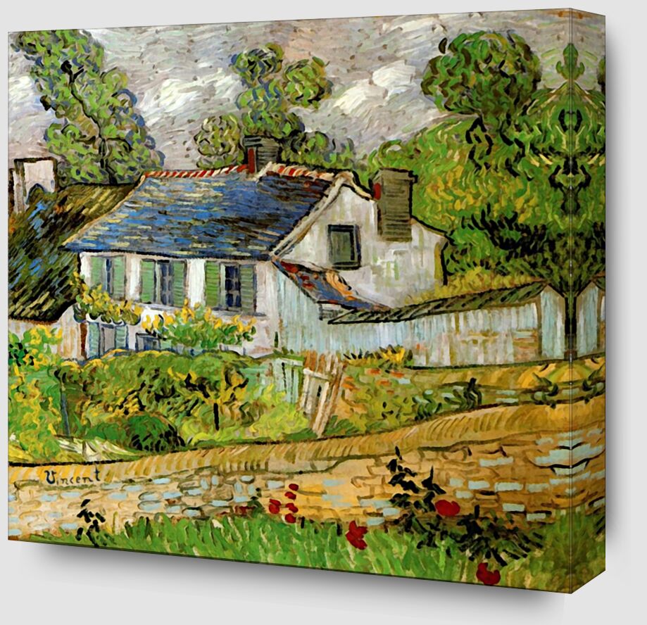 House in Auvers - Van Gogh from Fine Art Zoom Alu Dibond Image