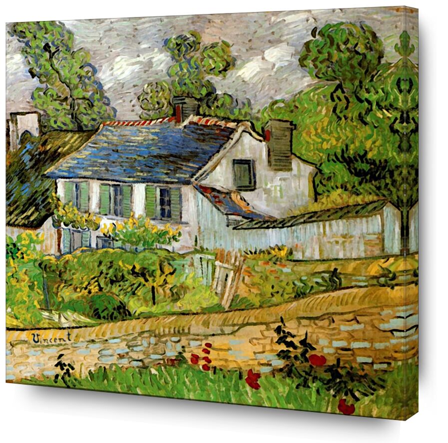 House in Auvers - Van Gogh from AUX BEAUX-ARTS, Prodi Art, Van gogh, painting, House, France, over