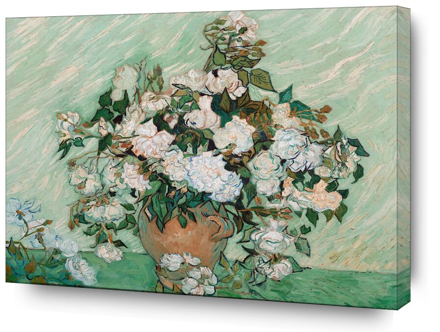 Roses - Van Gogh from AUX BEAUX-ARTS, Prodi Art, Van gogh, painting, roses, still life