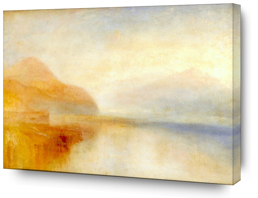 Inverary Pier, Loch Fyne, Morning - TURNER from AUX BEAUX-ARTS, Prodi Art, TURNER, quai, port, mountains, sea, sky