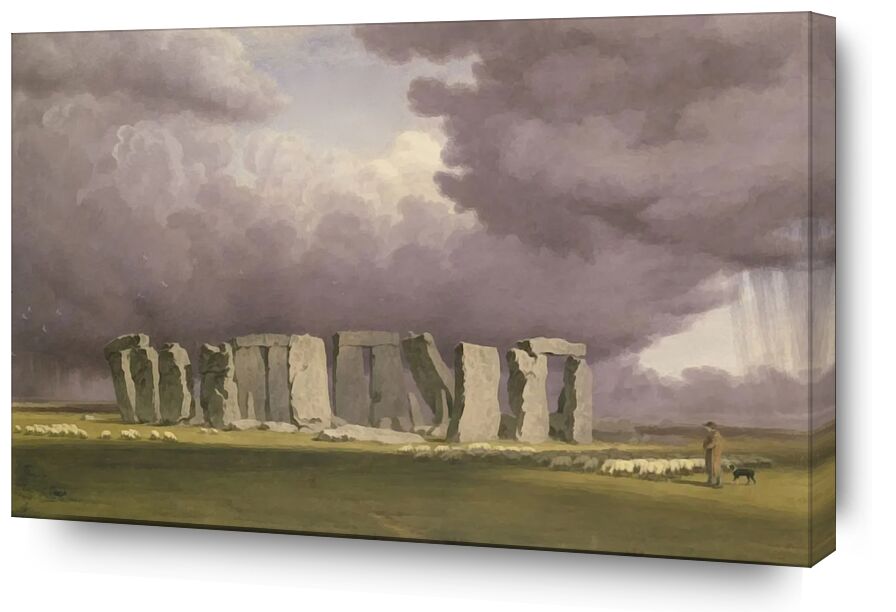Stonehenge : Jour de tempête de Beaux-arts, Prodi Art, TOURNEUR, peinture, Angleterre, tempête, Stonehenge