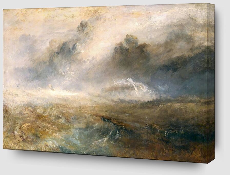 Rough Sea with Wreckage - TURNER von Bildende Kunst Zoom Alu Dibond Image