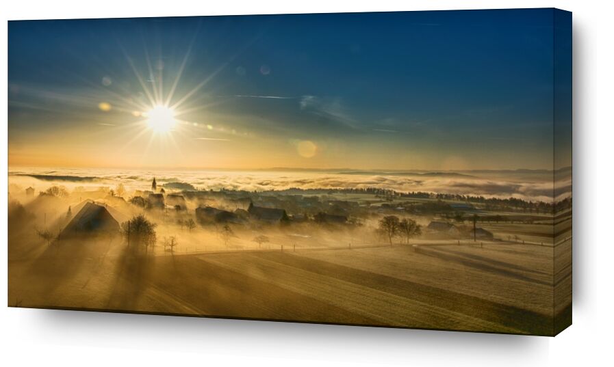 Brouillard d'hiver de Pierre Gaultier, Prodi Art, paysage, brouillard, ambiance, lever du soleil, coloration, l&#39;automne, nature