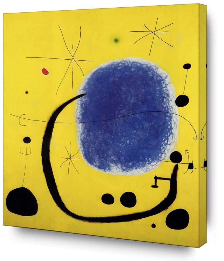 The Gold of the Azure, 1967 - Joan Miró from AUX BEAUX-ARTS, Prodi Art, Joan Miró, gold, Azure, painting, abstract, yellow, Sun