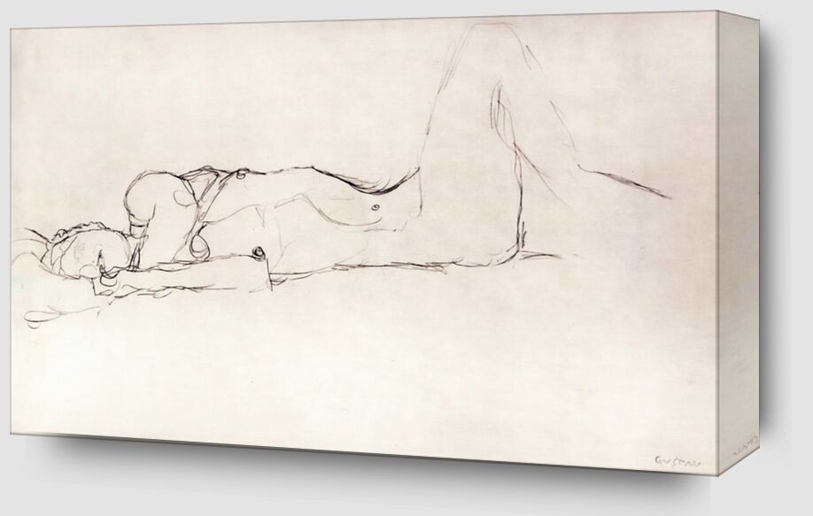 Nude Woman in Bed - KLIMT from Fine Art Zoom Alu Dibond Image