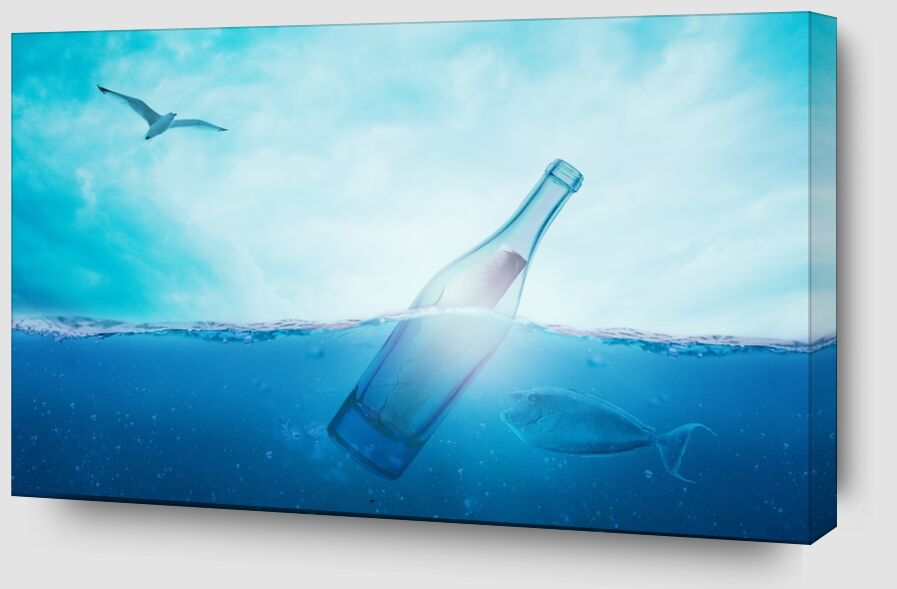Une bouteille à la mer de Pierre Gaultier Zoom Alu Dibond Image
