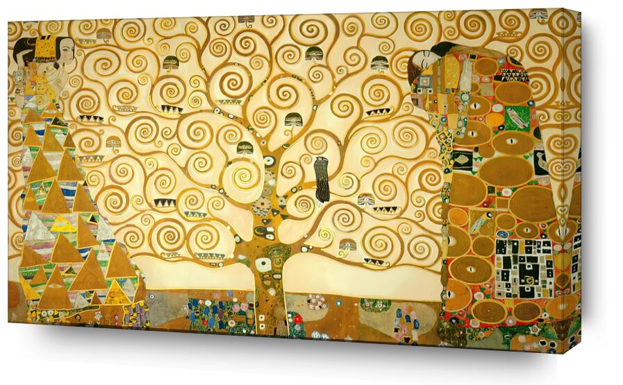 Détail de "La frise de Stoclet" - Gustav Klimt de Beaux-arts, Prodi Art, KLIMT, peinture, arbre, jaune