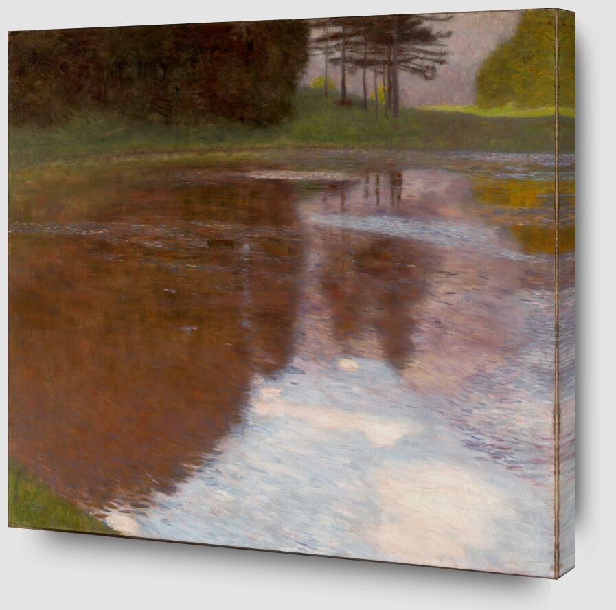 Ein Morgen am Teich - Gustav Klimt von Bildende Kunst Zoom Alu Dibond Image