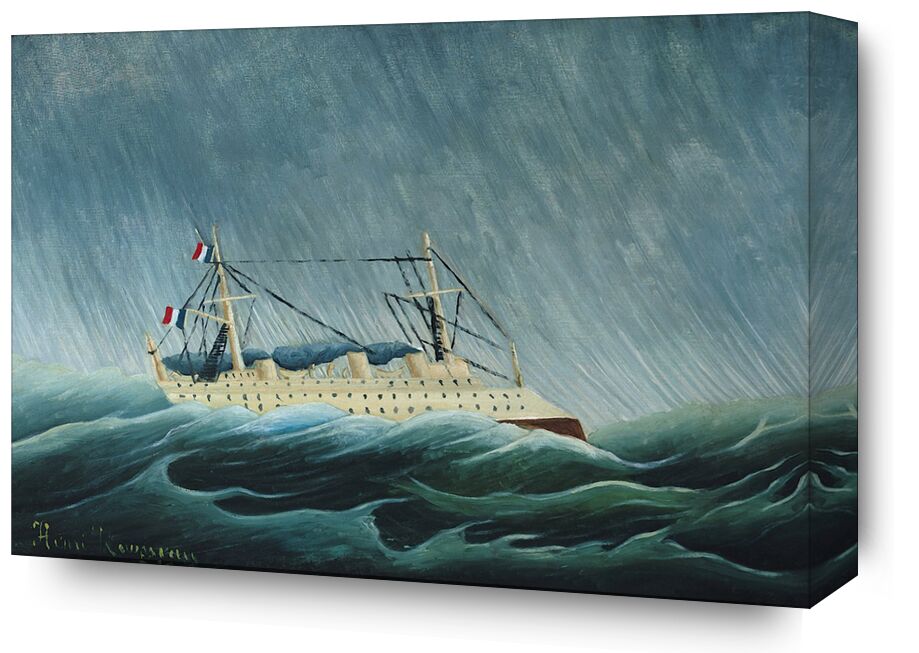 The storm tossed vessel from Fine Art, Prodi Art, ship, boat, rousseau, sea, storm, rain, hurricane