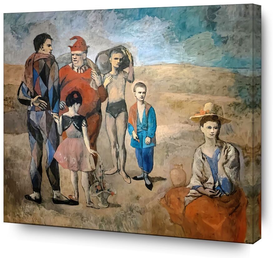 Family of Saltimbanques from AUX BEAUX-ARTS, Prodi Art, picasso, painting, family, beach, summer, sand, acrobats