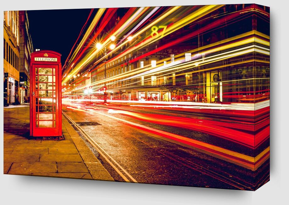 In a London street by night from Pierre Gaultier Zoom Alu Dibond Image